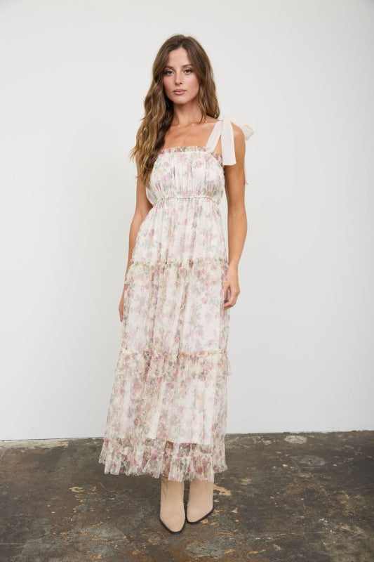 Floral sweetheart dress