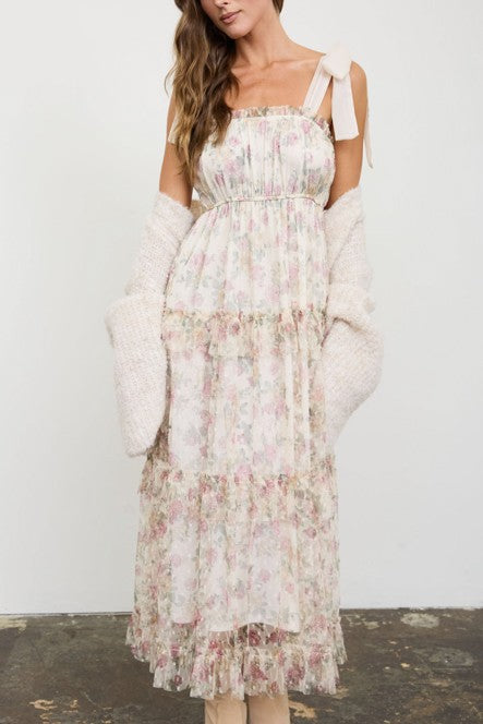 Floral sweetheart dress