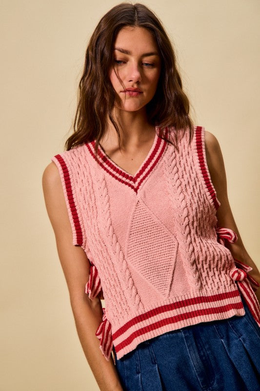 Pink Poppy Sweater Vest