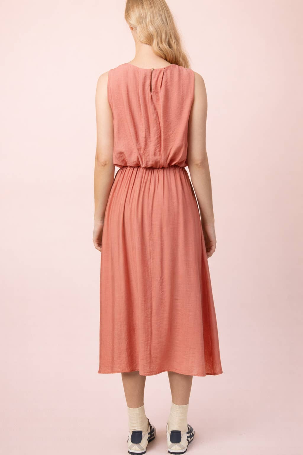 Pleated Bubble Blouse Top & Midi Skirt Set