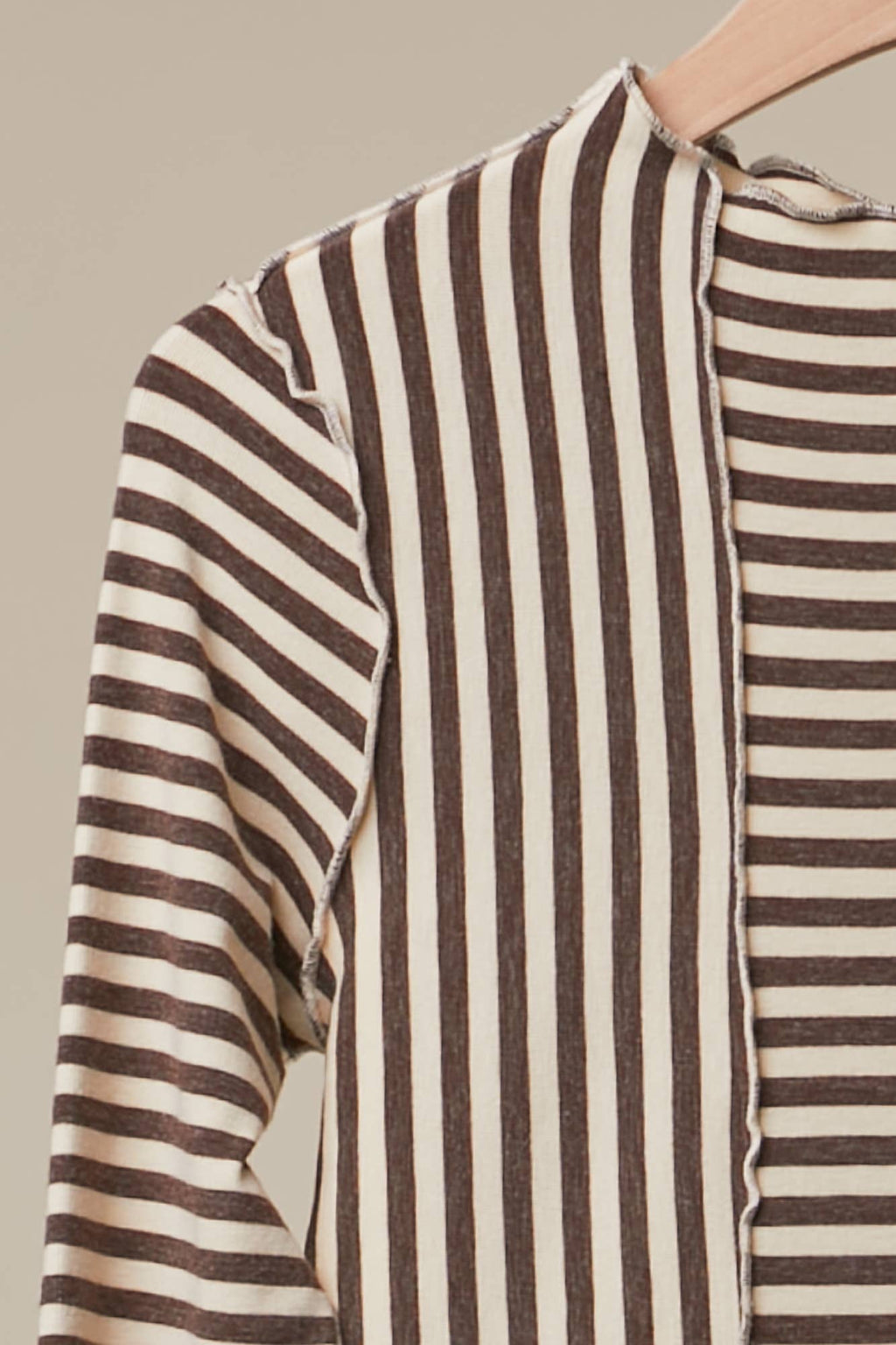 Asymmetrical Stripe Long Sleeve Pullover