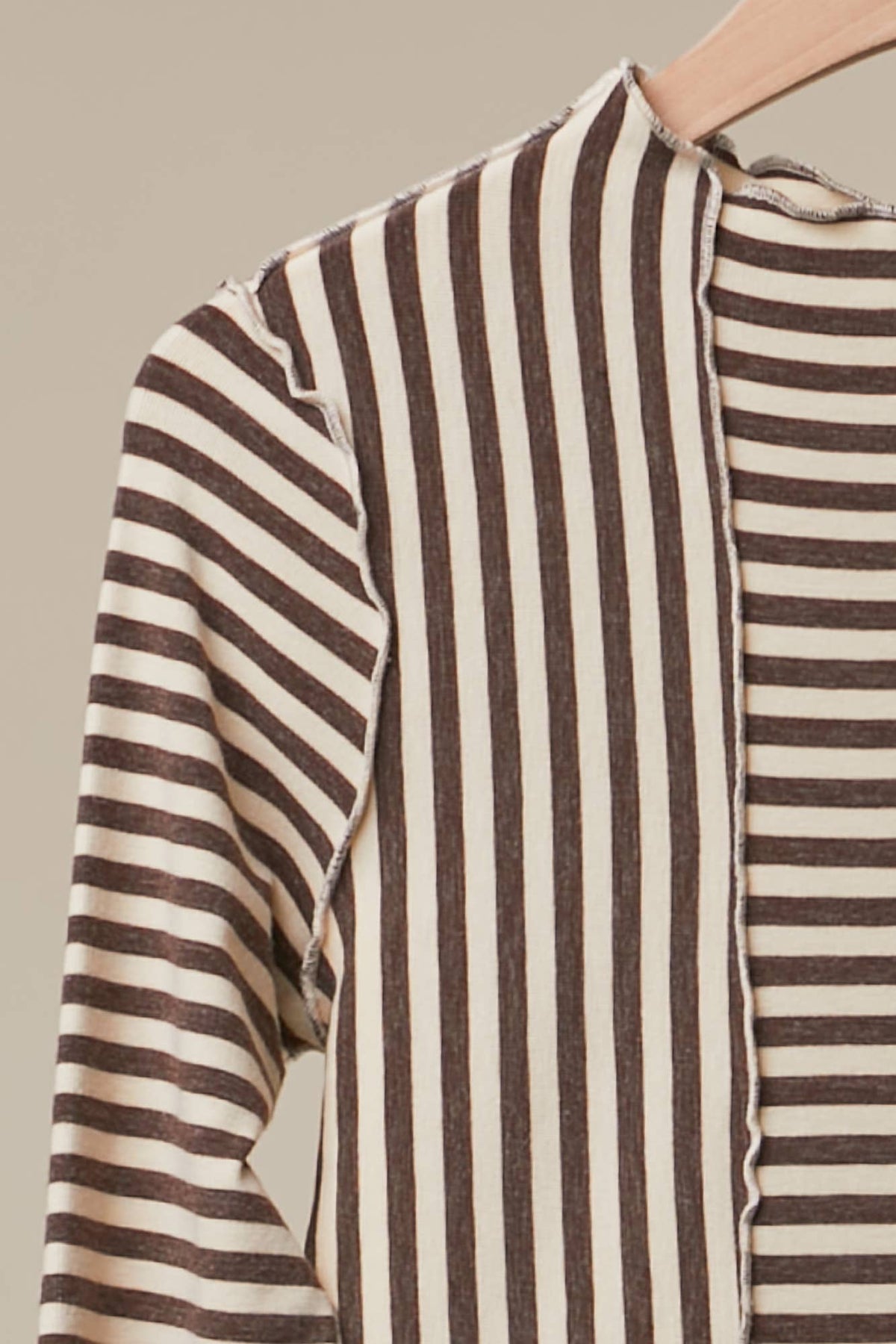 Asymmetrical Stripe Long Sleeve Pullover